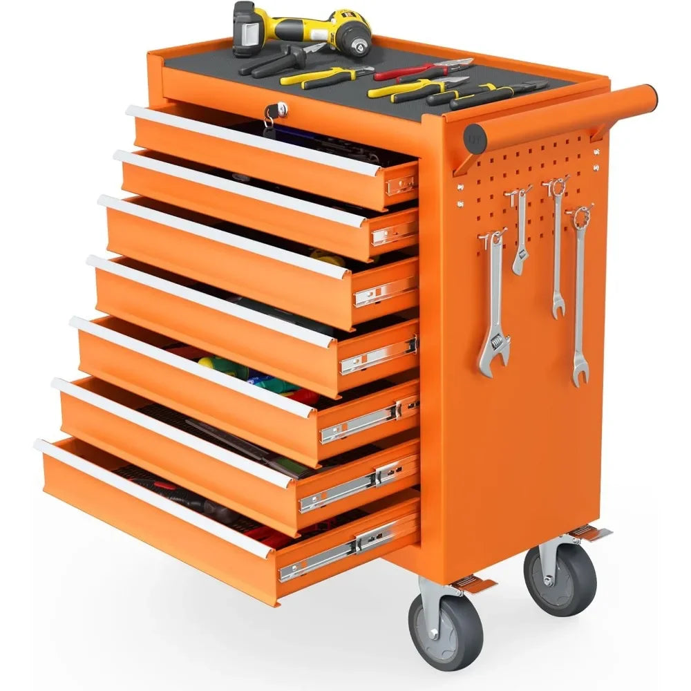 Midnight Club™ 7-Drawer Street Machine Cart – Orange Edition