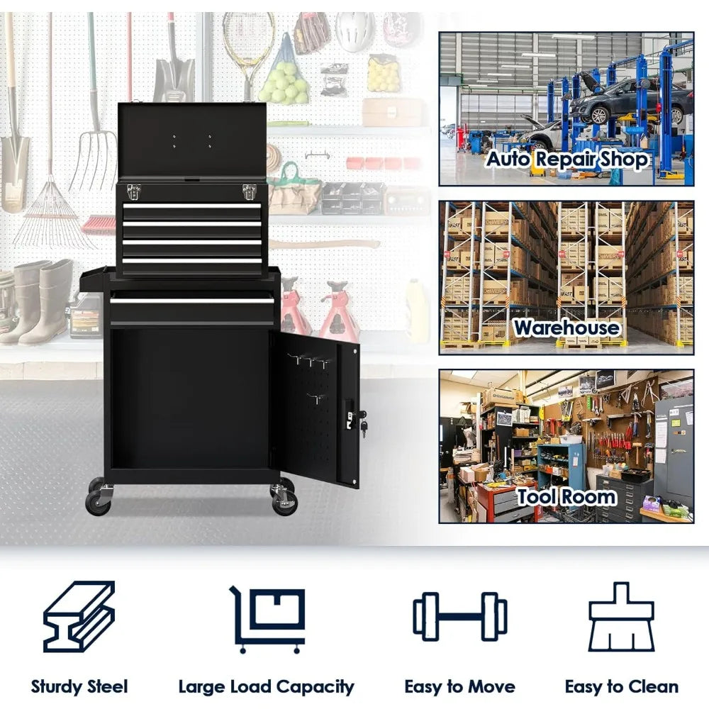 Midnight Club™ 5-Drawer Rolling Tool Chest – Garage Storage Beast