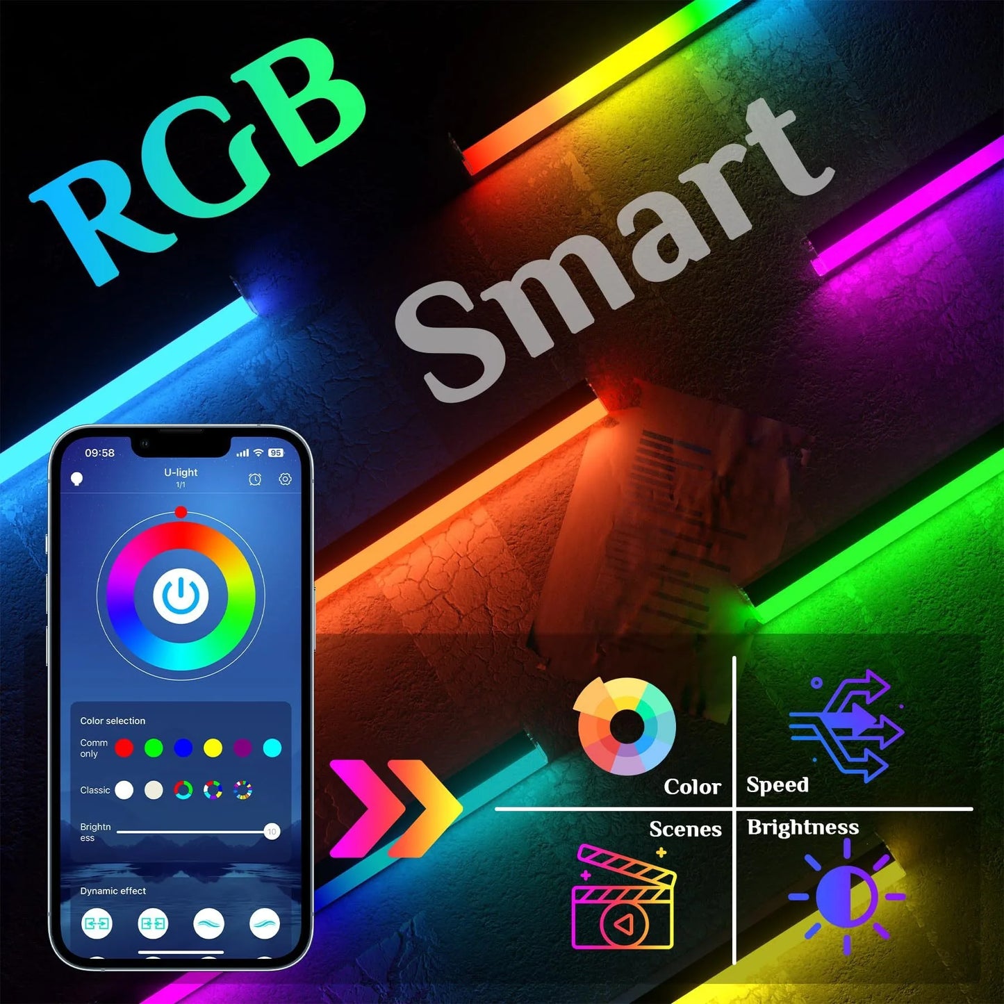 RGB Honeycomb LED Garage Lighting Kit — Showroom Glow Meets Midnight Mood