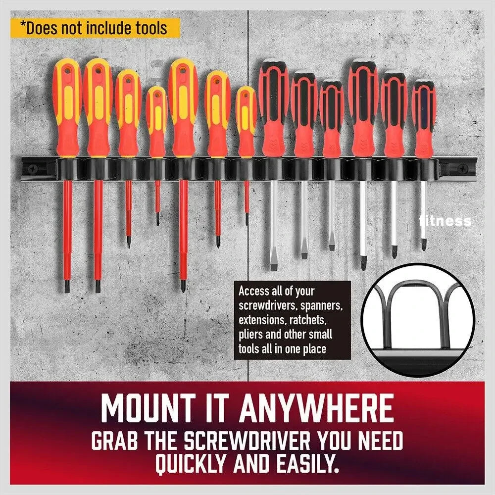 3PC Wall-Mount Screwdriver Organizer Rack – Midnight Series