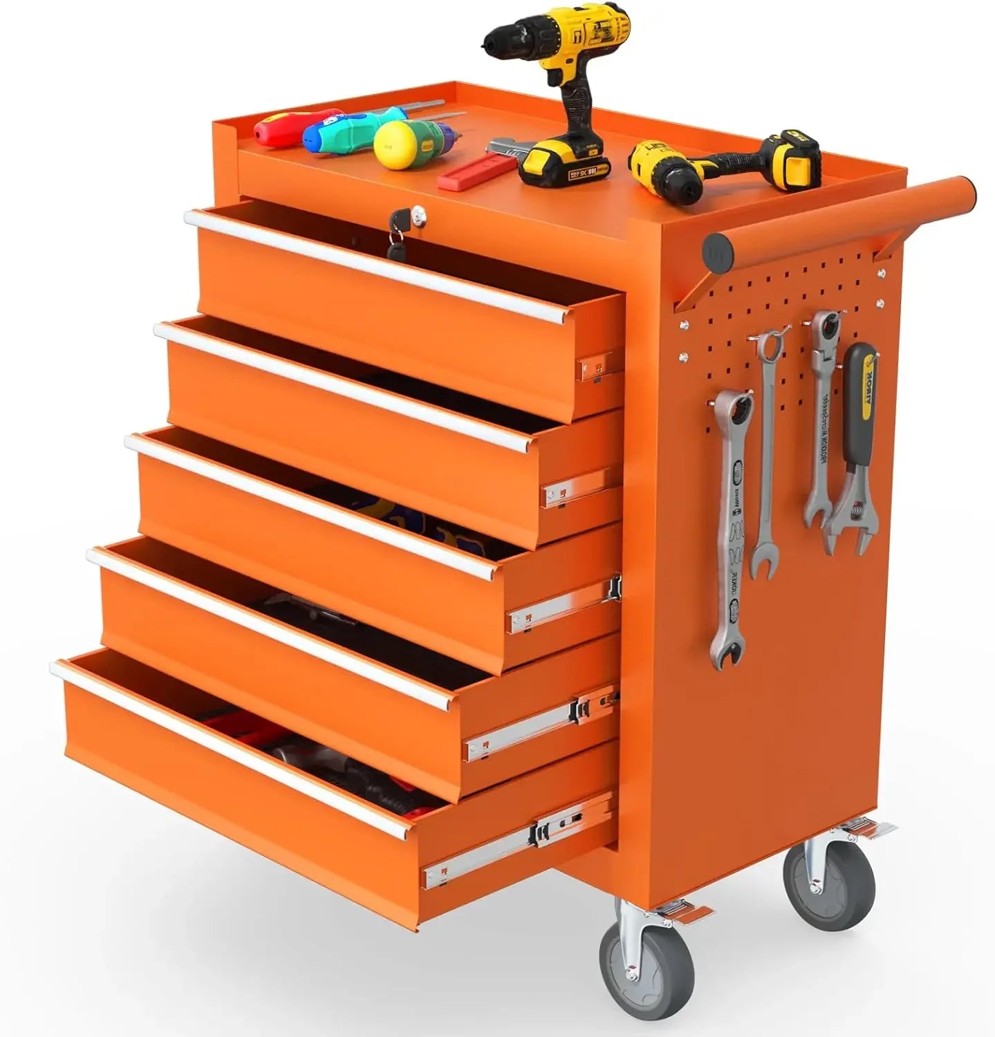 Midnight Club™ 7-Drawer Street Machine Cart – Orange Edition