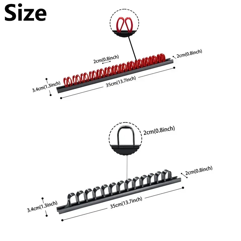 3PC Wall-Mount Screwdriver Organizer Rack – Midnight Series