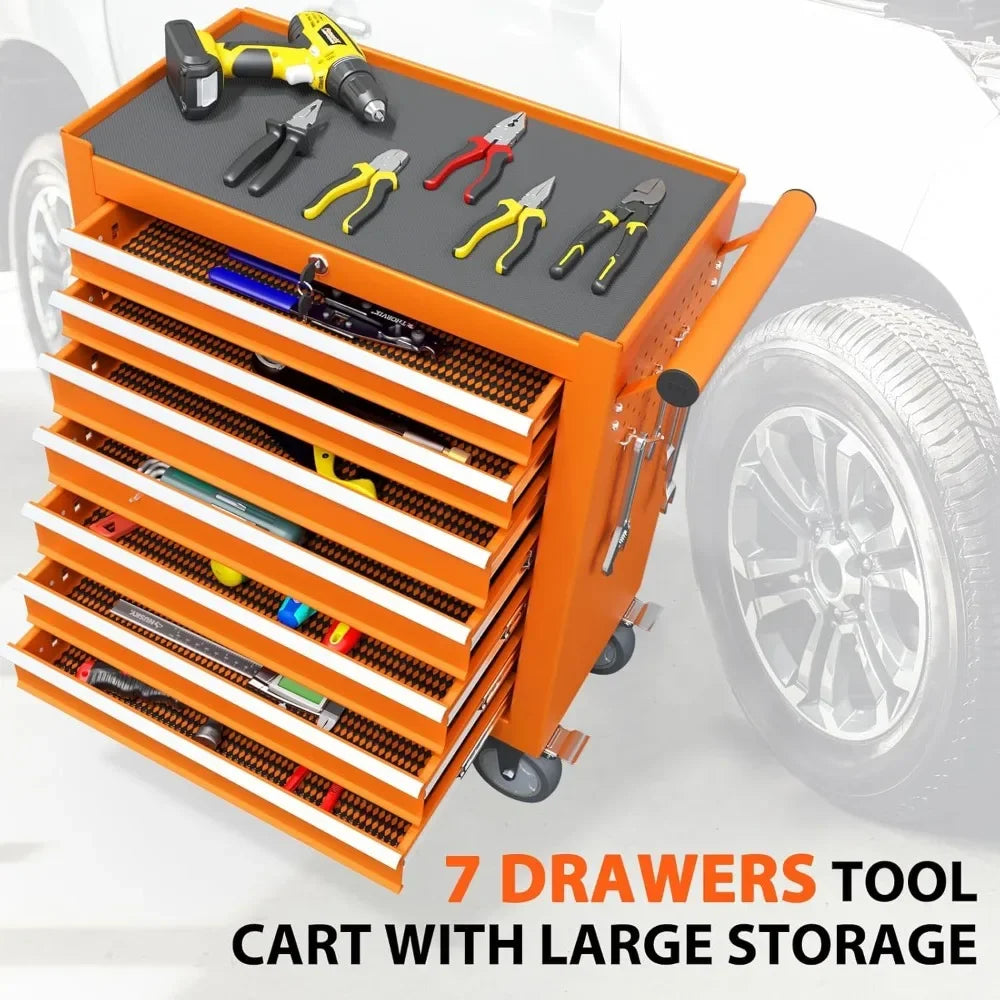 Midnight Club™ 7-Drawer Street Machine Cart – Orange Edition