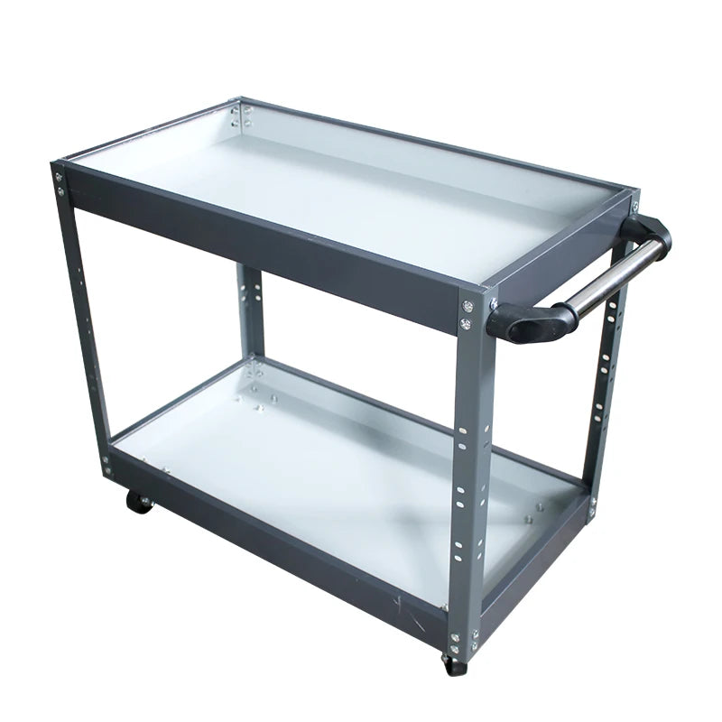 "Midnight Club Heavy-Duty 2-Tier Rolling Tool Cart – Garage & Workshop Storage"