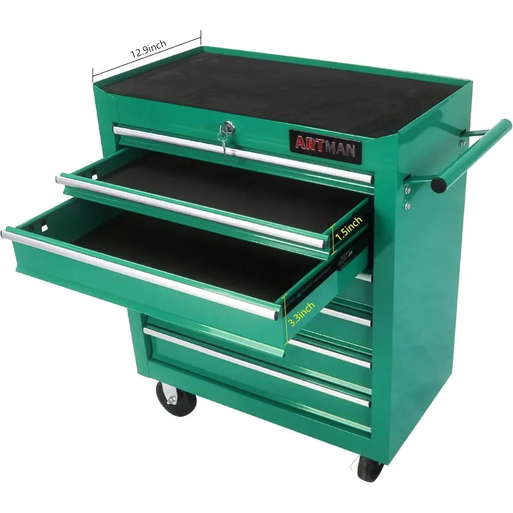 “Midnight Club 7-Drawer Street Machine Cart – Green Edition”