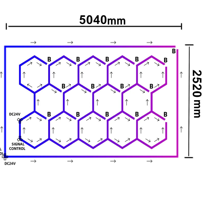 RGB Honeycomb LED Garage Lighting Kit — Showroom Glow Meets Midnight Mood