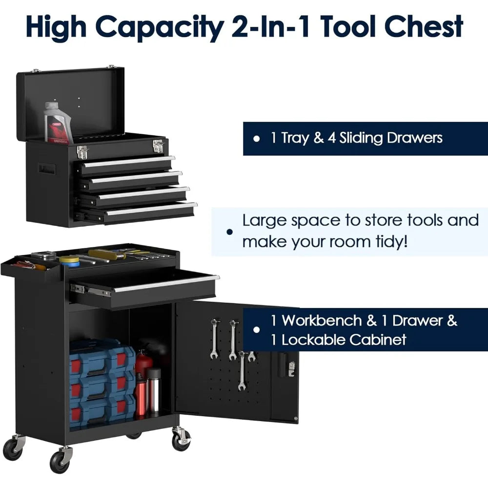 Midnight Club™ 5-Drawer Rolling Tool Chest – Garage Storage Beast