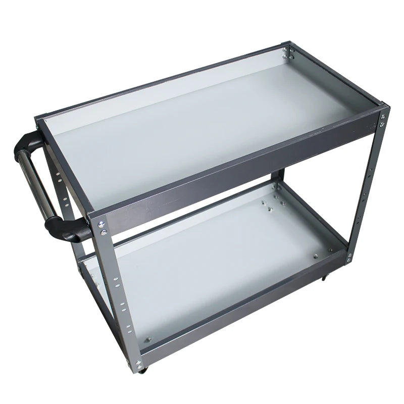 "Midnight Club Heavy-Duty 2-Tier Rolling Tool Cart – Garage & Workshop Storage"
