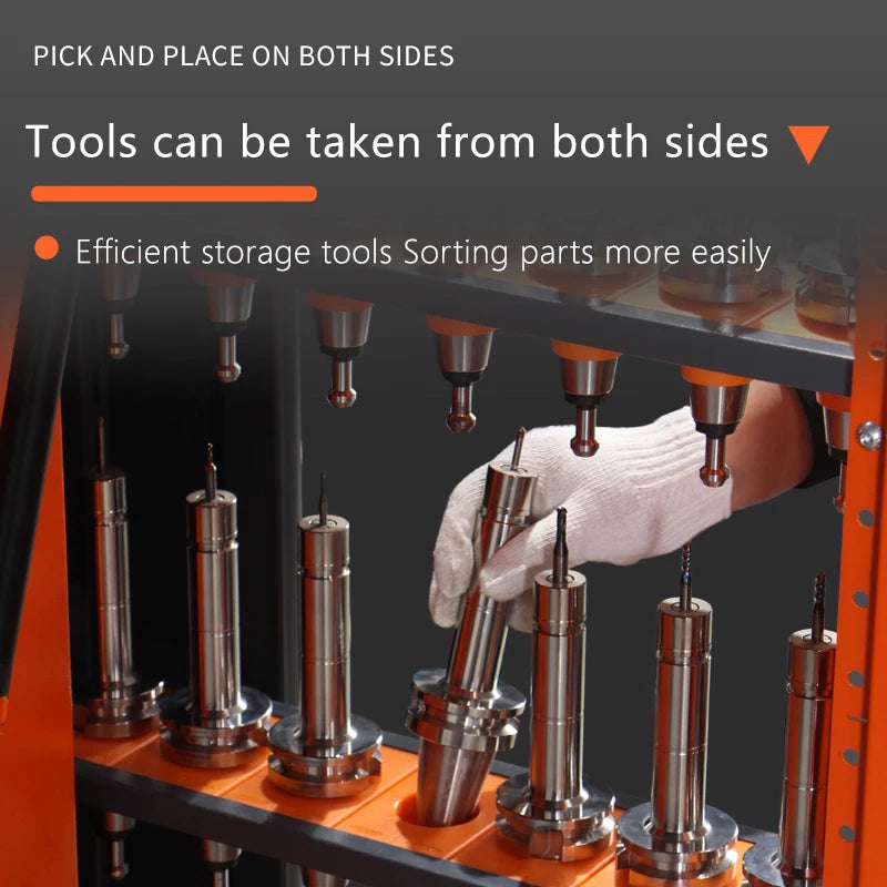 Midnight Club CNC Tool Holder Cabinet – Locking Vertical Tool Rack Storage System