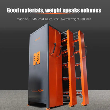 Midnight Club CNC Tool Holder Cabinet – Locking Vertical Tool Rack Storage System