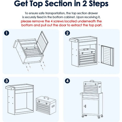 Midnight Club™ 5-Drawer Rolling Tool Chest – Garage Storage Beast