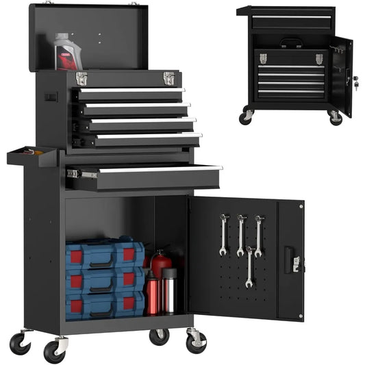 Midnight Club™ 5-Drawer Rolling Tool Chest – Garage Storage Beast