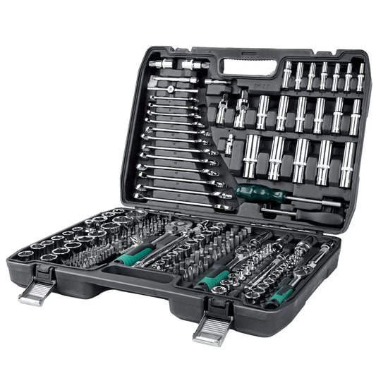 Midnight Club™ 216-Piece Master Mechanic Tool Case — Pro Socket, Ratchet & Driver Kit