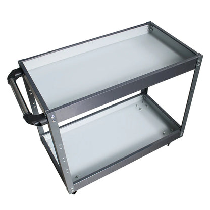 "Midnight Club Heavy-Duty 2-Tier Rolling Tool Cart – Garage & Workshop Storage"