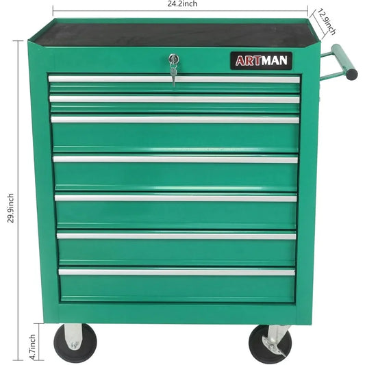 “Midnight Club 7-Drawer Street Machine Cart – Green Edition”