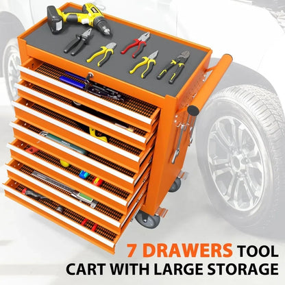 Midnight Club™ 7-Drawer Street Machine Cart – Orange Edition