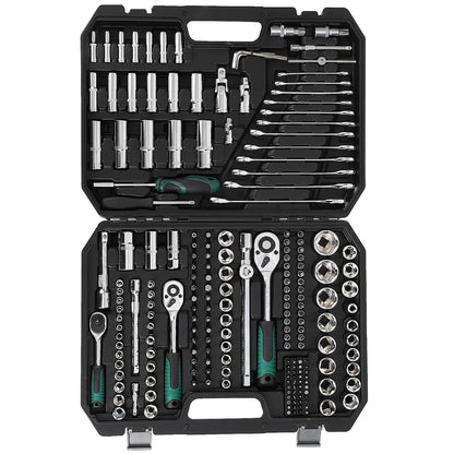 Midnight Club™ 216-Piece Master Mechanic Tool Case — Pro Socket, Ratchet & Driver Kit